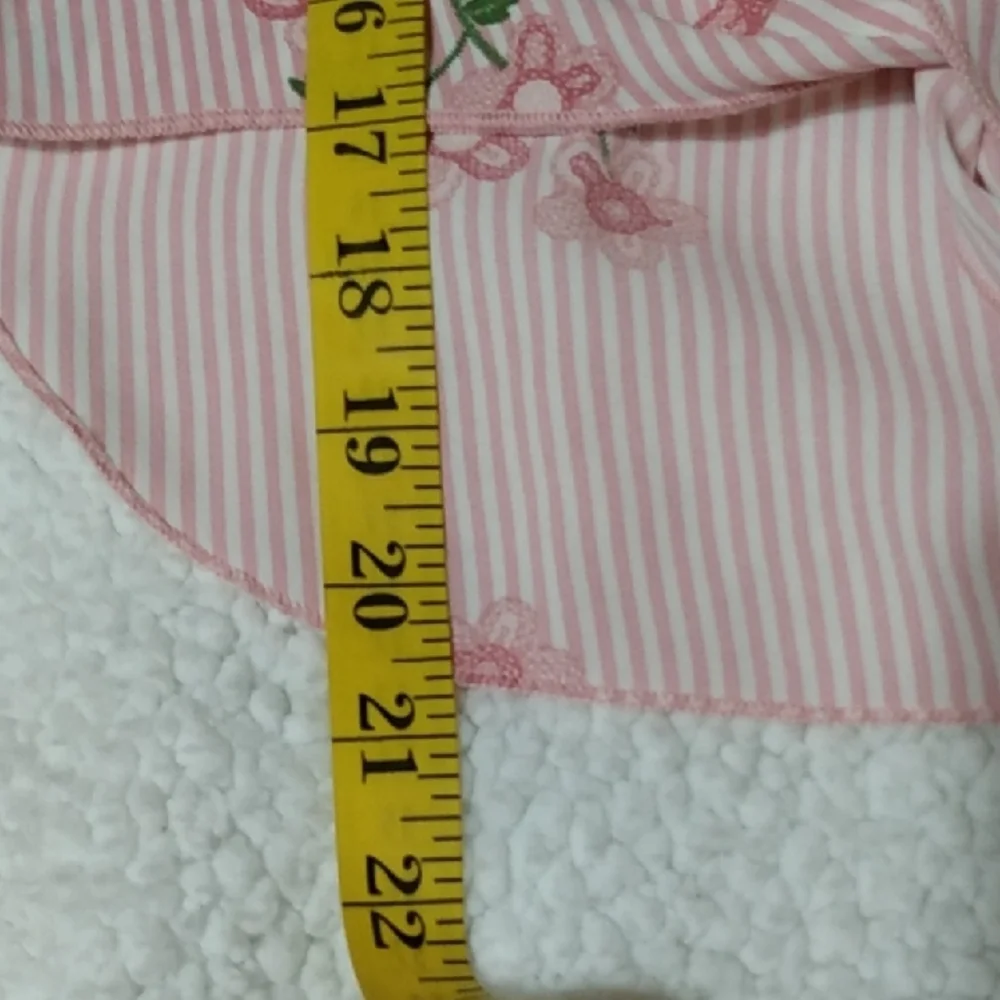 Lily Bleu Girls Pink‎ Stripe Floral Tie Front Top Size L 14